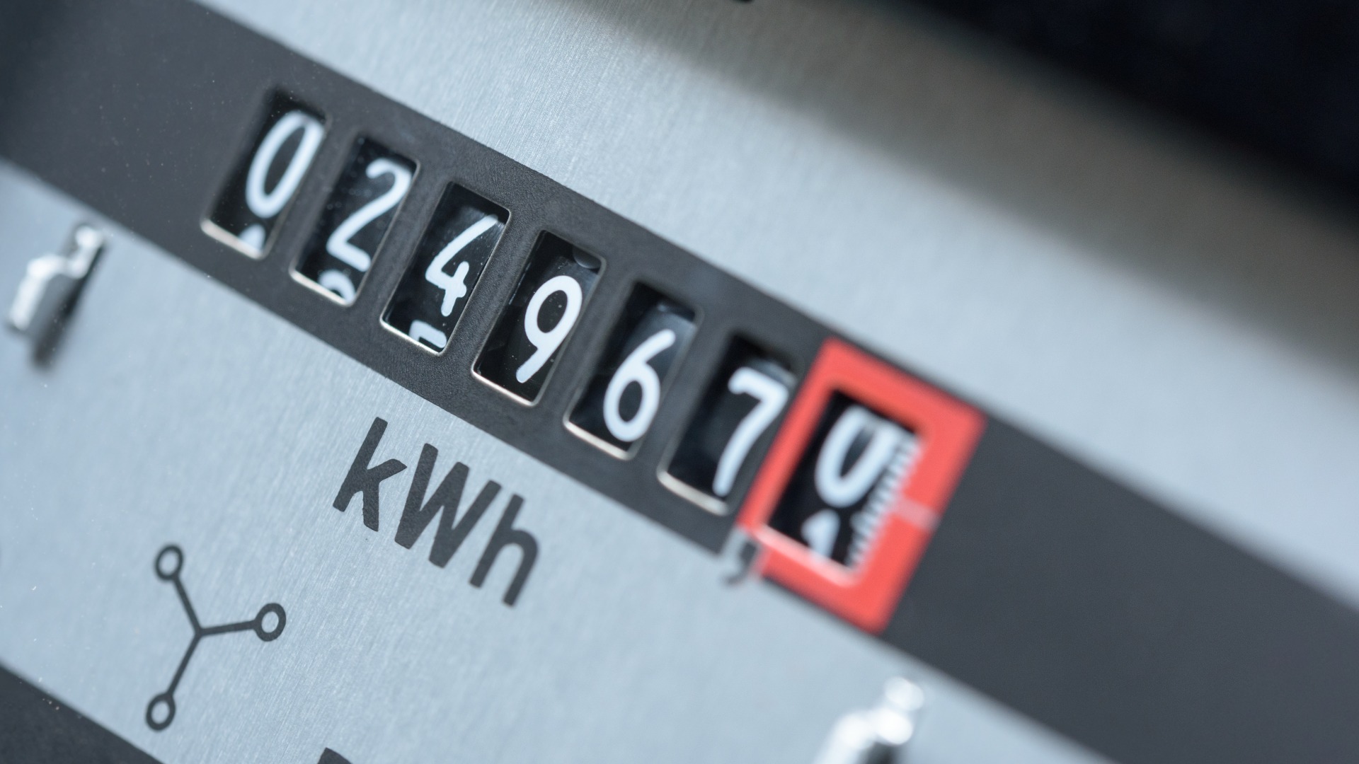 Stromzähler Nahaufnahme